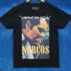 Narcos “A Man Must Have a Code”  Graphic T-Shirt Size Large